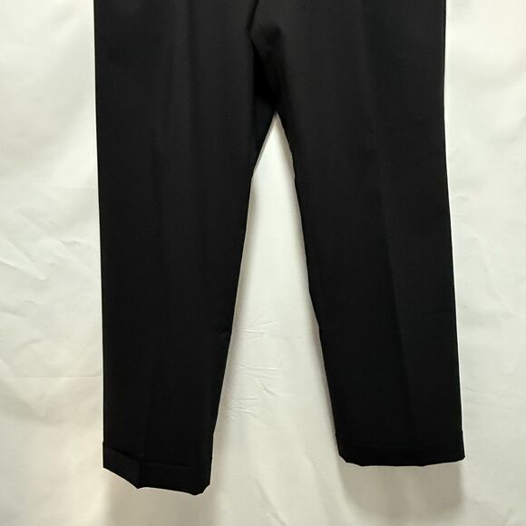 Oscar De La Renta Dress Pants Mens 34x30 Black 100% Wool Pleated - Picture 15 of 16